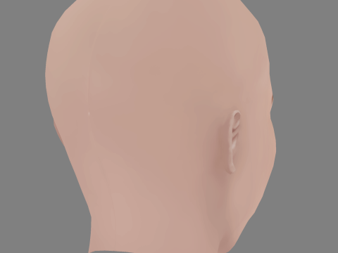 Christa Theret Head - No Hair - Low poly head for game Modelo 3D