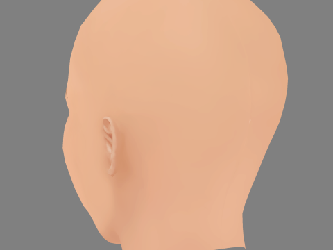 Clemence Poesy Head - No Hair - Low poly head for game 3D Model