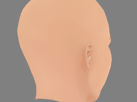 Clemence Poesy Head - No Hair - Low poly head for game 3D Model