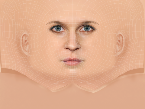 Clemence Poesy Head - No Hair - Low poly head for game 3D Model