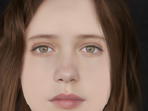 Dixie Egerickx Head - No Hair - Low poly head for game 3D Model