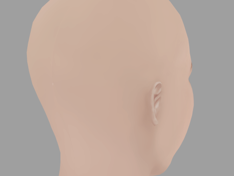 Dixie Egerickx Head - No Hair - Low poly head for game 3D Model