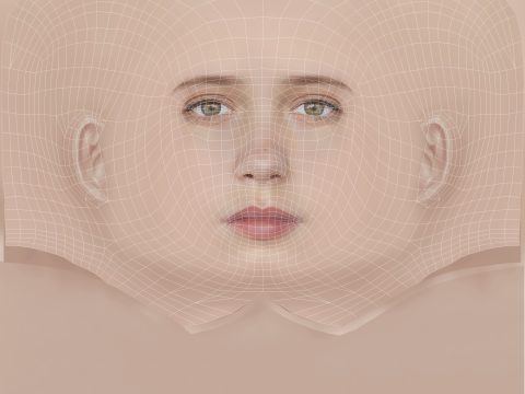 Dixie Egerickx Head - No Hair - Low poly head for game 3D Model