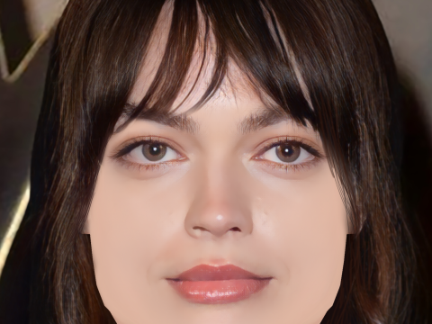 Emma Mackey Head - No Hair - Low poly head for game 3D Model