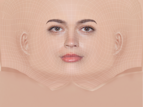 Emma Mackey Head - No Hair - Low poly head for game 3D Model