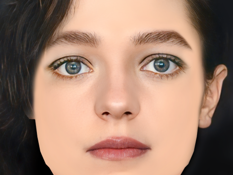 Esme Creed-Miles Head - No Hair - Low poly head for game 3D Model