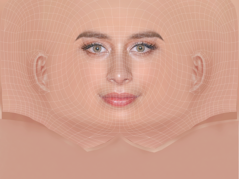 Esmeralda Pimentel Head - No Hair - Low poly head for game 3D 模型