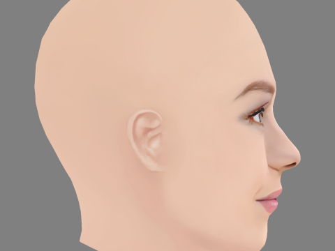 Ester Exposito Head - No Hair - Low poly head for game Modelo 3D