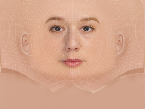 Alba August Head - No Hair - Low poly head for game 3D Модель