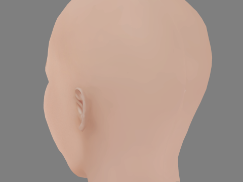 Aliette Opheim Head - No Hair - Low poly head for game 3D Model