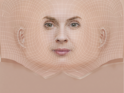Aliette Opheim Head - No Hair - Low poly head for game 3D Model