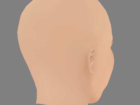 Ana Varela Head - No Hair - Low poly head for game 3D Model