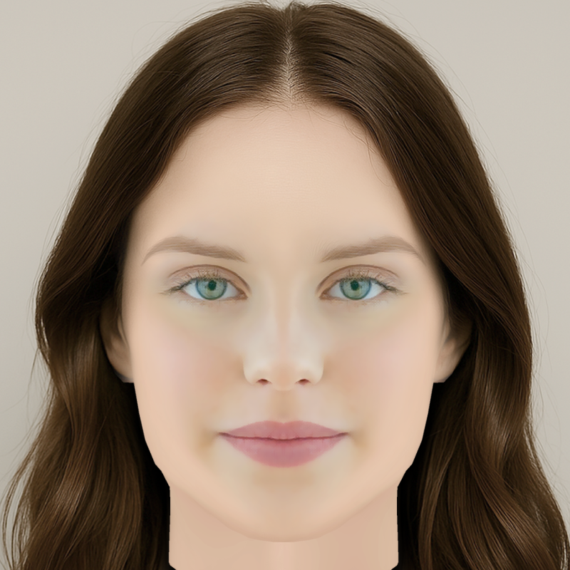 Andrea Heick Gadeberg Head - No Hair - Low poly head for game 3D Model .c4d .max .obj .3ds .fbx .stl .blend 