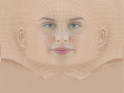 Andrea Heick Gadeberg Head - No Hair - Low poly head for game 3D Model