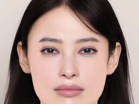 Aya Omasa Head - No Hair - Low poly head for game 3Dモデル