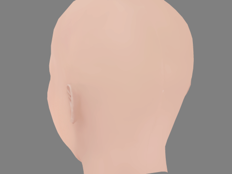 Aya Omasa Head - No Hair - Low poly head for game Modelo 3D