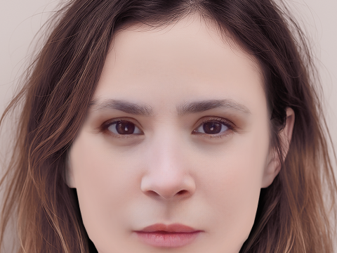 Aylin Tezel Head - No Hair - Low poly head for game 3D Model