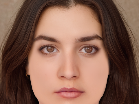 Barbara Branco Head - No Hair - Low poly head for game 3D Model