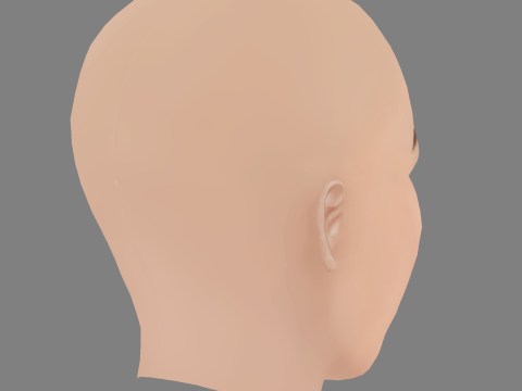 Carolina Loureiro Head - No Hair - Low poly head for game 3D 模型