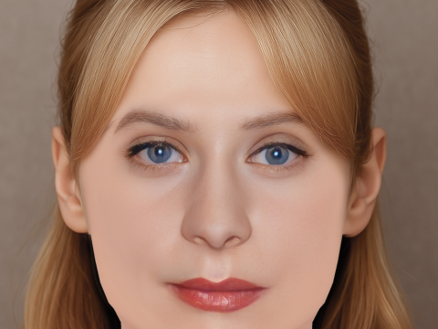 Clara Rosager Head - No Hair - Low poly head for game 3D Model