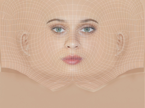 Daniela Melchior Head - No Hair - Low poly head for game 3D Модель
