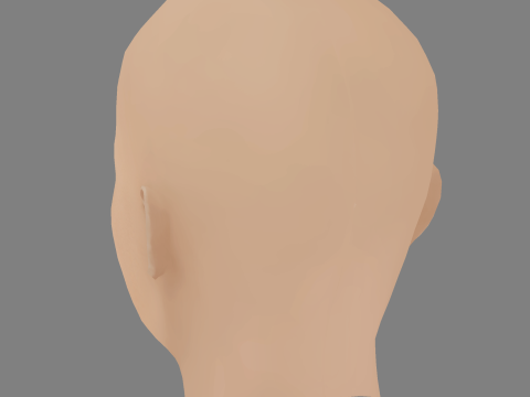 Diana Marques Guerra Head - No Hair - Low poly head for game Model 3D