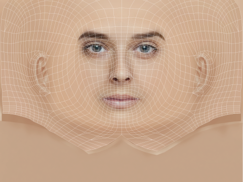 Diana Marques Guerra Head - No Hair - Low poly head for game Model 3D