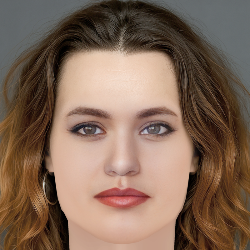Ella Rumpf Head - No Hair - Low poly head for game 3D 模型 .c4d .max .obj .3ds .fbx .stl .blend