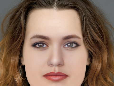 Ella Rumpf Head - No Hair - Low poly head for game 3D Model