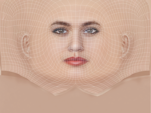 Ella Rumpf Head - No Hair - Low poly head for game 3D Модель