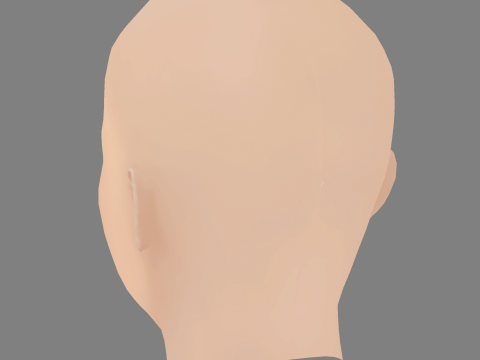 Emilia Pieske Head - No Hair - Low poly head for game 3D 模型
