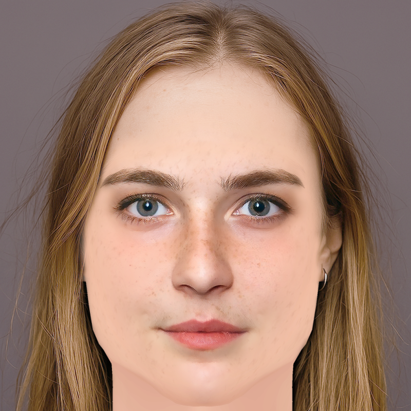 Emilie Kruse Head – No Hair – Low-Poly-Kopf für das Spiel 3D Modell .c4d .max .obj .3ds .fbx .stl .blend 