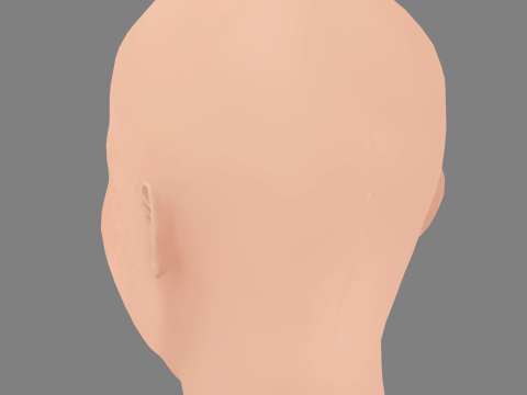 Emilie Kruse Head – No Hair – Low-Poly-Kopf für das Spiel 3D Modell