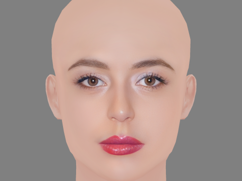 Felice Jankell Head - No Hair - Low poly head for game 3D 模型