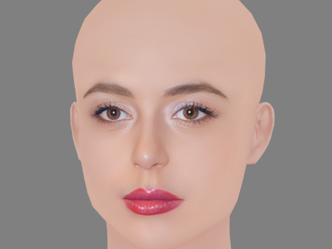 Felice Jankell Head - No Hair - Low poly head for game 3D 模型