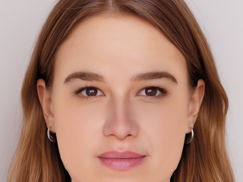 Frederikke Dahl Hansen Head - No Hair - Low poly head for game Modelo 3D
