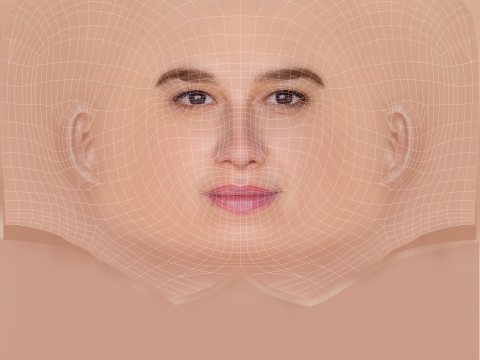 Frederikke Dahl Hansen Head - No Hair - Low poly head for game 3D Модель