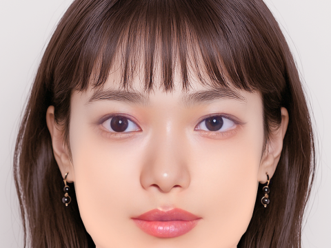 Hana Sugisaki Head - No Hair - Low poly head for game Modello 3D