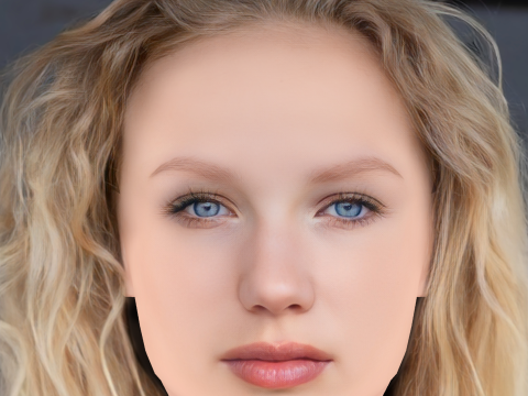 Helena Zengel Head - No Hair - Low poly head for game Modelo 3D