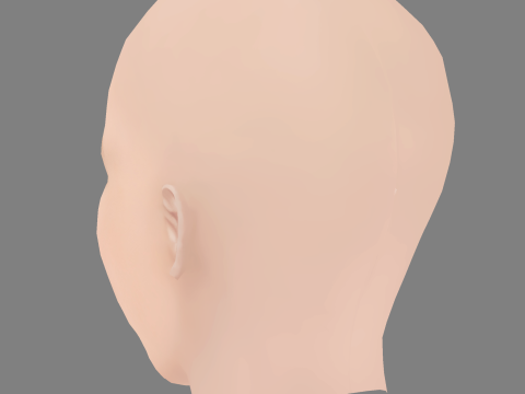 Isolda Dychauk Head - No Hair - Low poly head for game Modello 3D