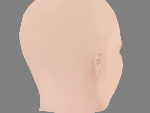 Isolda Dychauk Head - No Hair - Low poly head for game Modello 3D