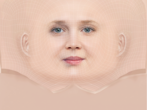 Isolda Dychauk Head - No Hair - Low poly head for game Modello 3D