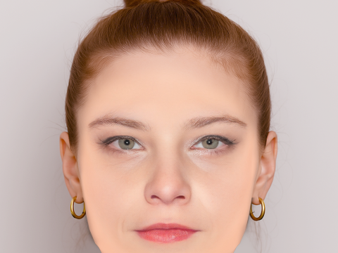 Jasna Fritzi Bauer Head - No Hair - Low poly head for game 3Dモデル