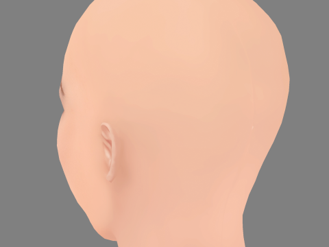 Jasna Fritzi Bauer Head - No Hair - Low poly head for game 3D मॉडल