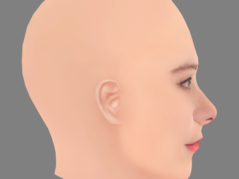 Jasna Fritzi Bauer Head - No Hair - Low poly head for game 3D मॉडल