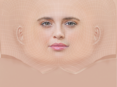 Joana Ribeiro Head - No Hair - Low poly head for game 3D Model