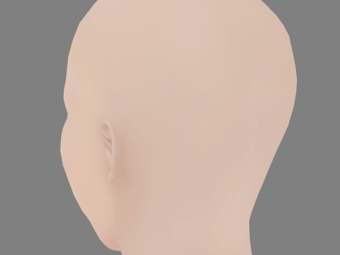 Leonie Benesch Head - No Hair - Low poly head for game Model 3D