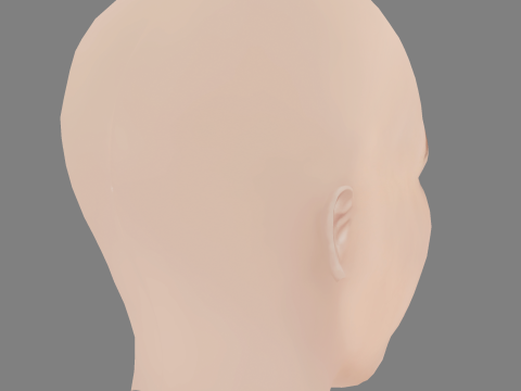 Leonie Benesch Head - No Hair - Low poly head for game Model 3D