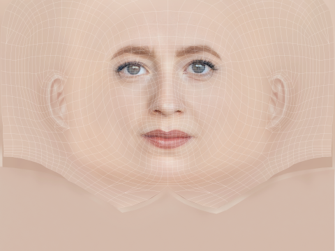 Leonie Benesch Head - No Hair - Low poly head for game Model 3D