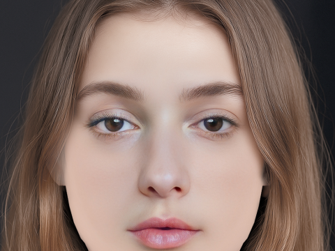 Lilly Liefers Head - No Hair - Low poly head for game 3Dモデル